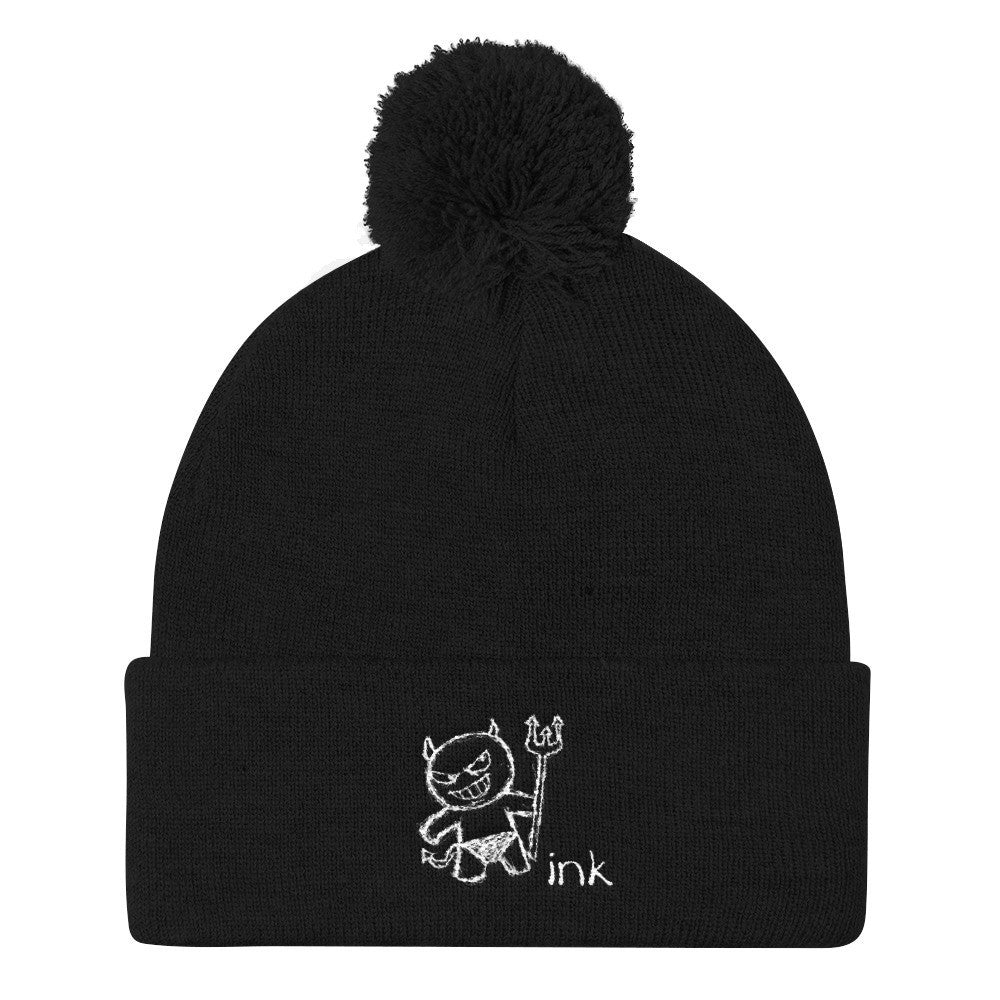 Lil' Devil Ink Pom Pom Knit Cap