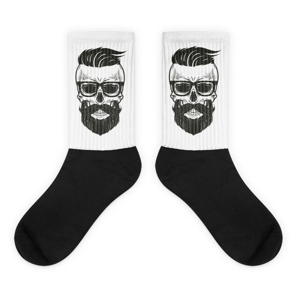 Bearded Skull Black Foot Socks