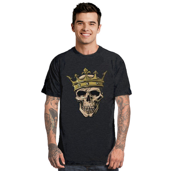 Mens Skull King Short Sleeve Soft T-shirt