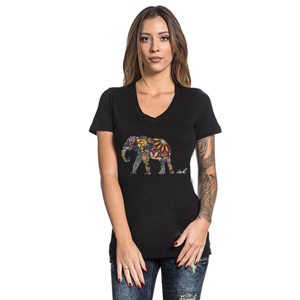 Colorful Elephant Ink Unisex Short Sleeve T-shirt