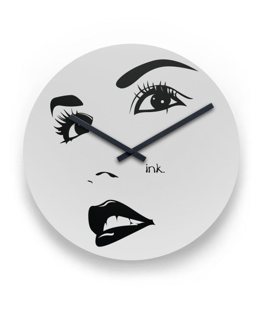 Ink on the Cheek Wall Clock