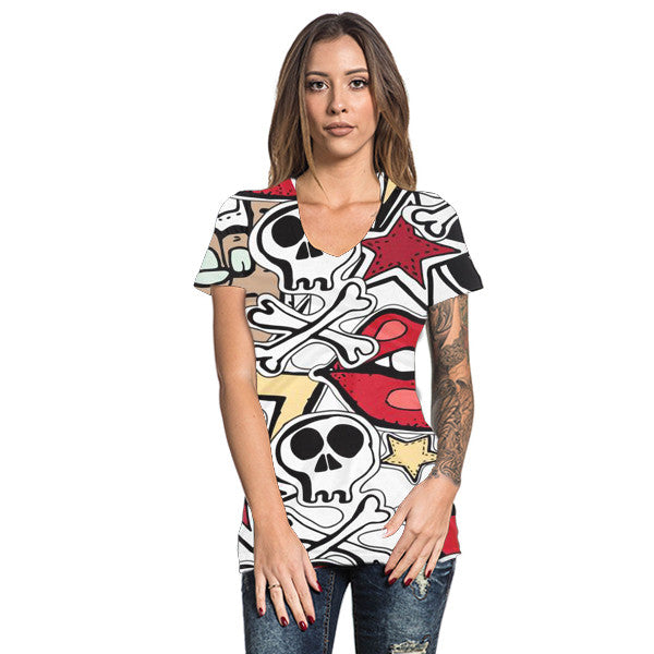 Women's Rockin' Out V-Neck T-Shirt