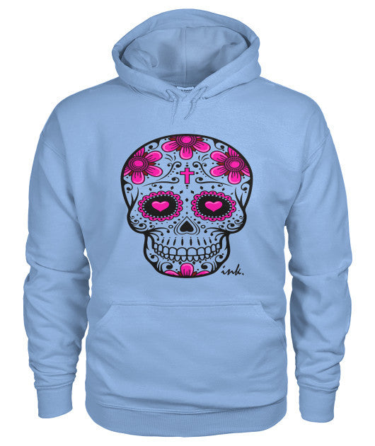 Pink Skull Ink Hoodie