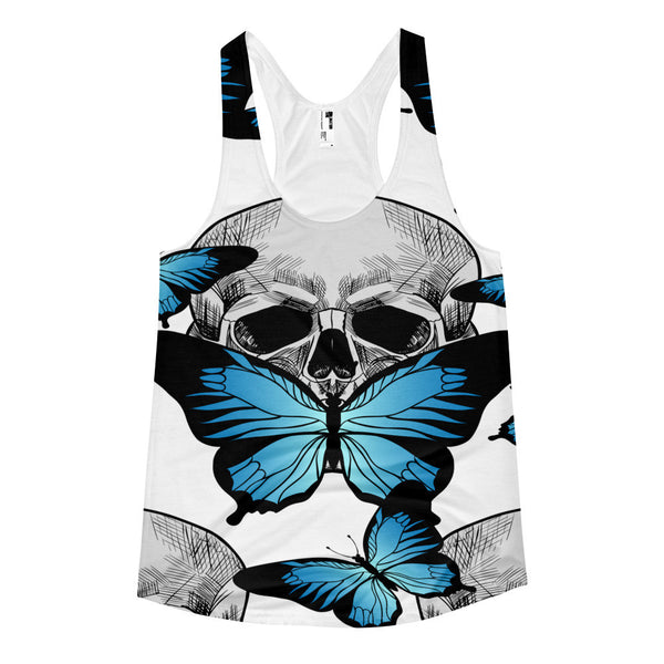 Butterfly Skull Women's Racerback Tank