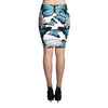 Butterfly Skull Pencil Skirt