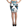 Butterfly Skull Pencil Skirt