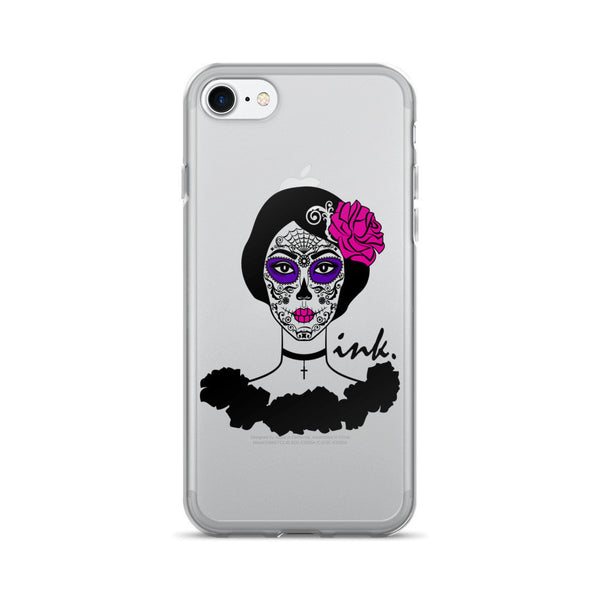 Sugar Skull Ink Color iPhone 7/7 Plus Case