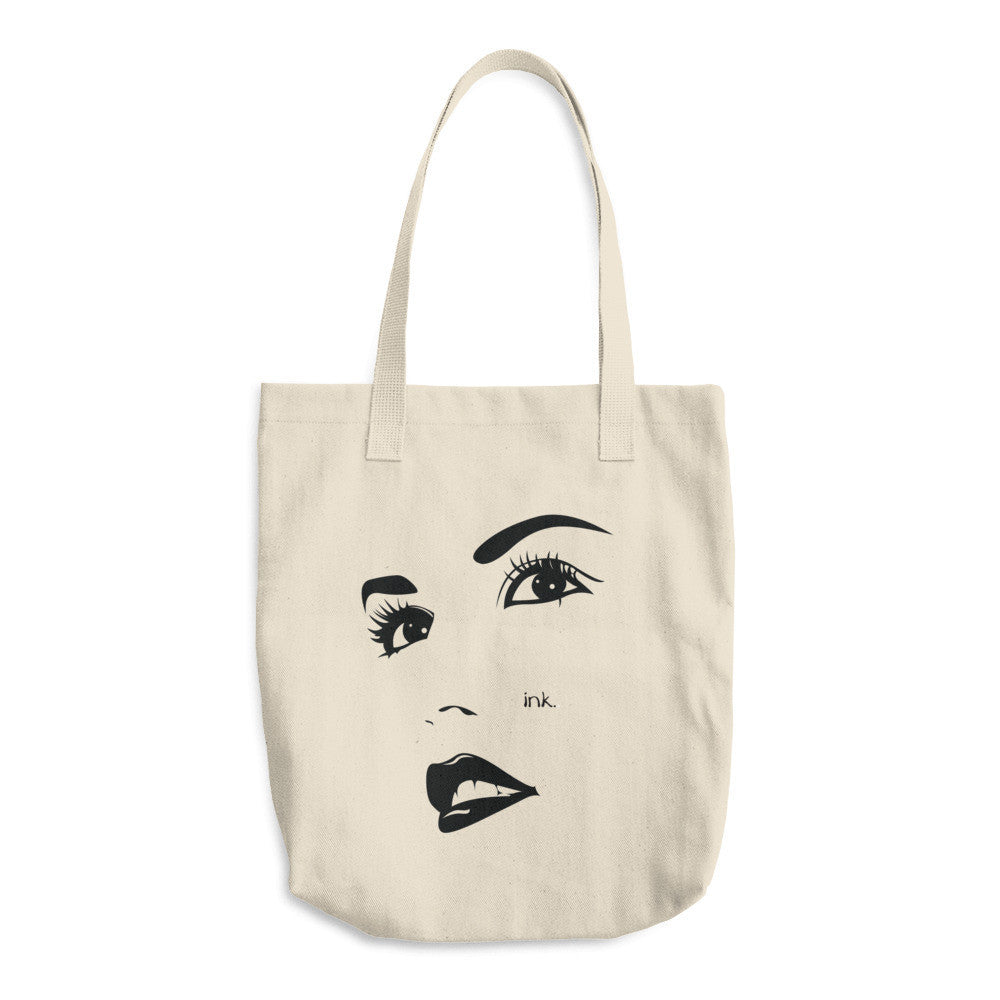 Ink Cheek Cotton Tote Bag