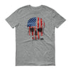 Men's American Flag Skull Short Sleeve T-shirt