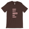 Nerdy Dirty Inked and Curvy Unisex Short Sleeve T-shirt