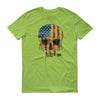 Men's American Flag Skull Short Sleeve T-shirt