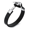 Men's Retro Leather Stainless Steel Anchor Bracelet