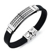 Men's Great Wall Pattern Stainless Steel Vintage Silicone Bracelets