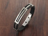 Men's Stainless Steel Silicone Bracelet