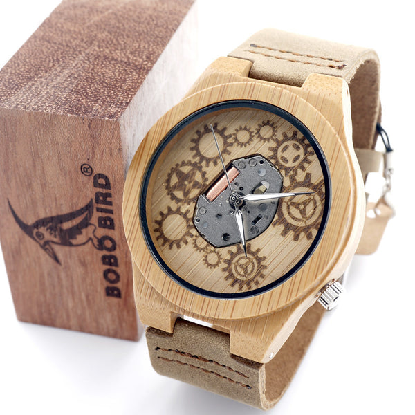 Men's Mechanical Bamboo Wood Watch