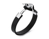 Men's Retro Leather Stainless Steel Anchor Bracelet