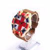 Union Jack Style Men's Bamboo Wood Watch