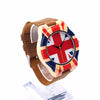 Union Jack Style Men's Bamboo Wood Watch