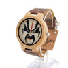 Men's Casual Bamboo Wood Quartz Watch